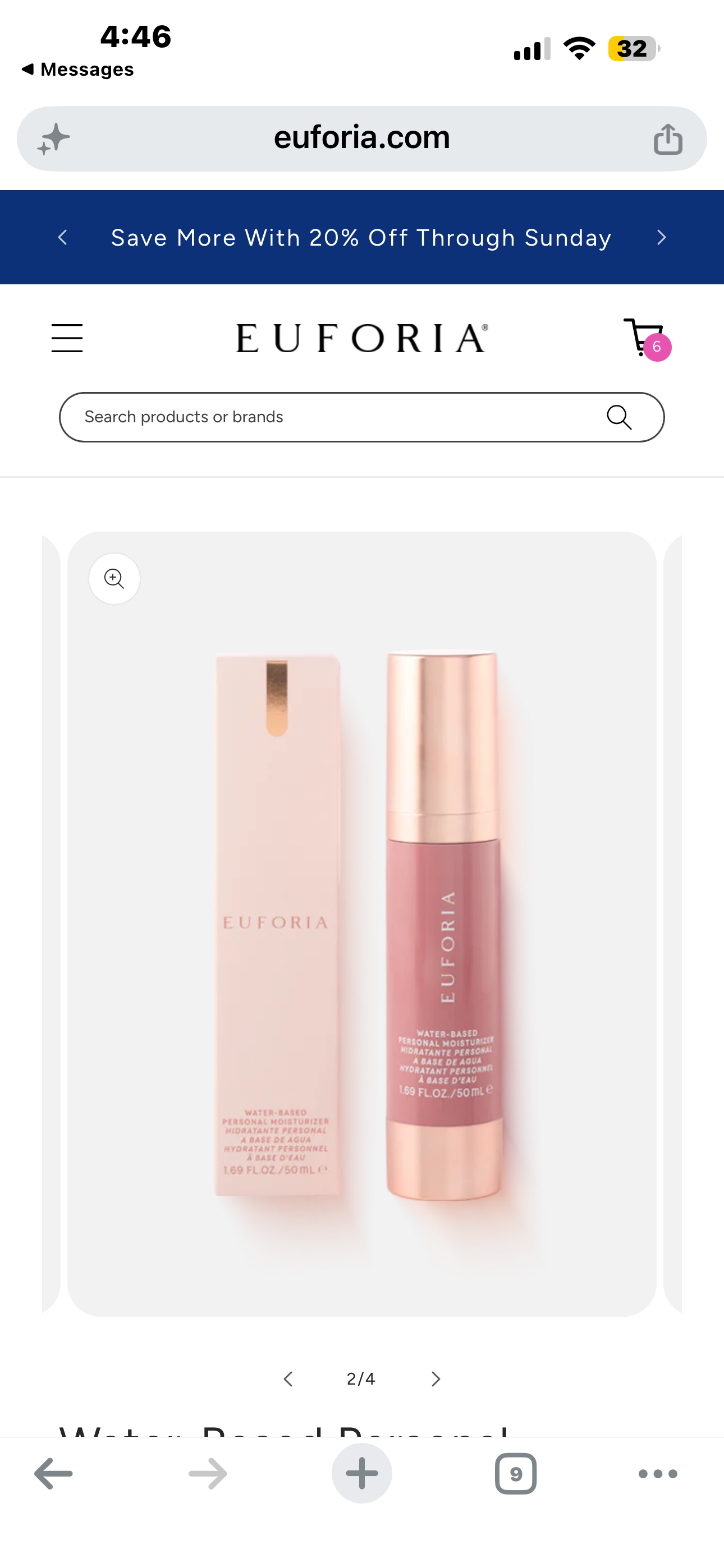 Water-Based Personal Moisturizer